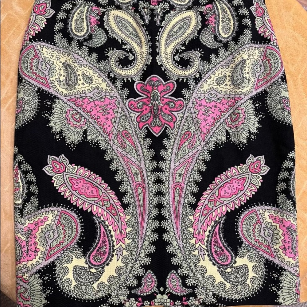 INC (International Concepts) Fully Lined Pencil Skirt, paisley print